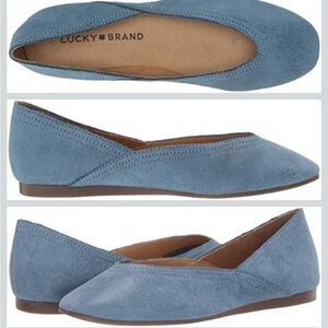 NEW Lucky Brand Alba Skimmer Ballet Flats in Indigo Blue